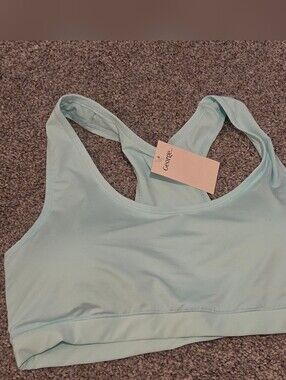 George Racerback Sports Bra XL Aqua Blue
